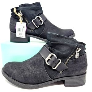 Blowfish Viten Black Ankle Boot, Low Heel Bootie, New, NWT, Size 6.5, Fall Boots